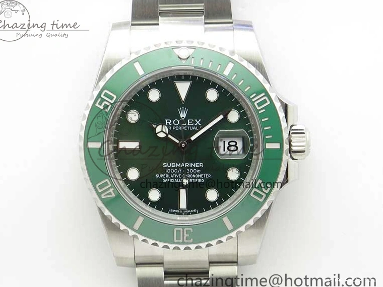 AAA Replica Watches Best Green LV Edition 2783 Bracelet and 1:1 Case Submariner 904L A2836 Ceramic TimelessDesign V Noob 116610 SS 0120